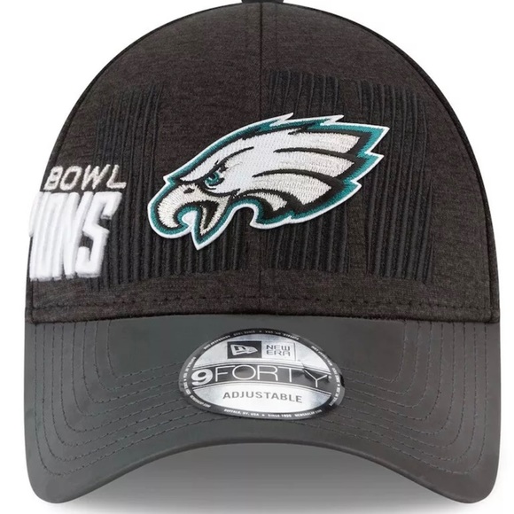 Philadelphia Eagles Men's New Era 9FORTY Super Bowl LII Champions Trophy Hat Cap - Picture 7 of 7